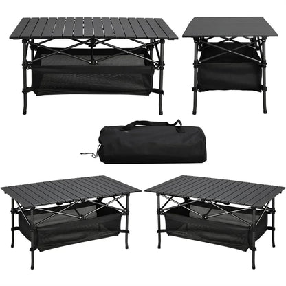 1pc Camping Table That Fold up Lightweight, Aluminum Folding Table Roll Up Table with Easy Carrying Bag for Indoor, Outdoor,