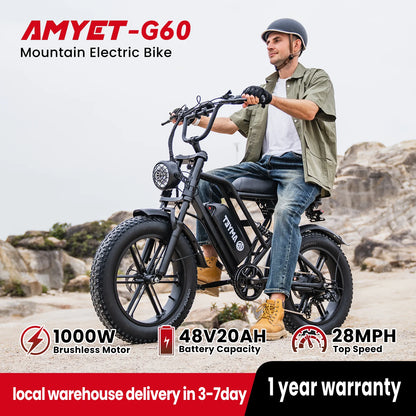 48V 20AH 20“ Tire Electric Mountain Moped