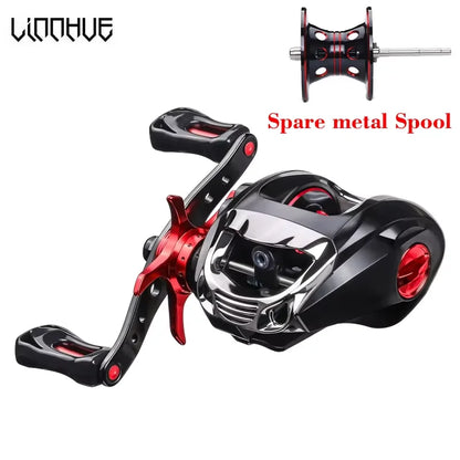 LINNHUE Best Baitcasting Reel BS2000 8.1:1 High Speed Spare Spool Reel Fishing Saltwater Fresh Fishing Casting Fishing Reel