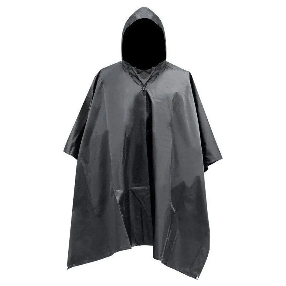 Tactical Rain Poncho - Army Poncho Shelter Waterproof Ripstop for Camping Hiking Hunting Backpacking Fishing