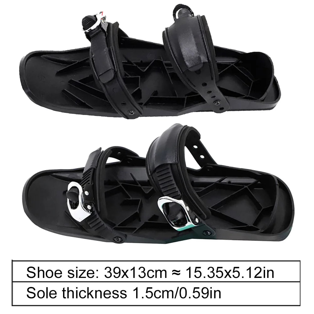 Adjustable Short Ski Skates. Fits in Backpacks