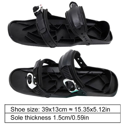 Adjustable Short Ski Skates. Fits in Backpacks