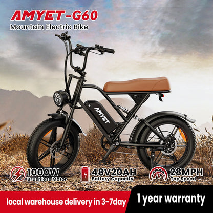 48V 20AH 20“ Tire Electric Mountain Moped