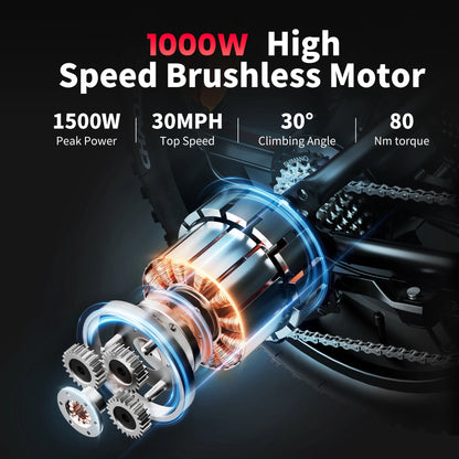 48V 20AH 20“ Tire Electric Mountain Moped