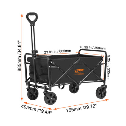 SucceBuy Collapsible Folding Wagon Beach Wagon Cart