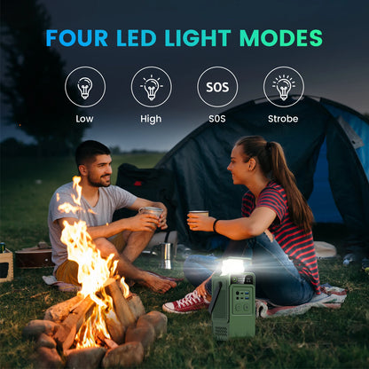 CTOLITY 200W Power Station Camping 192Wh Lifepo4 Power Bank 60000mAh Portable Charger Battery Emergency Power USB TYPE-C Port