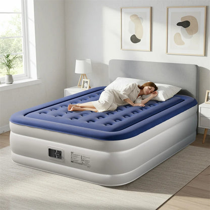 Queen Air Mattress with Built-in Pump,  Quick Inflation/Deflation