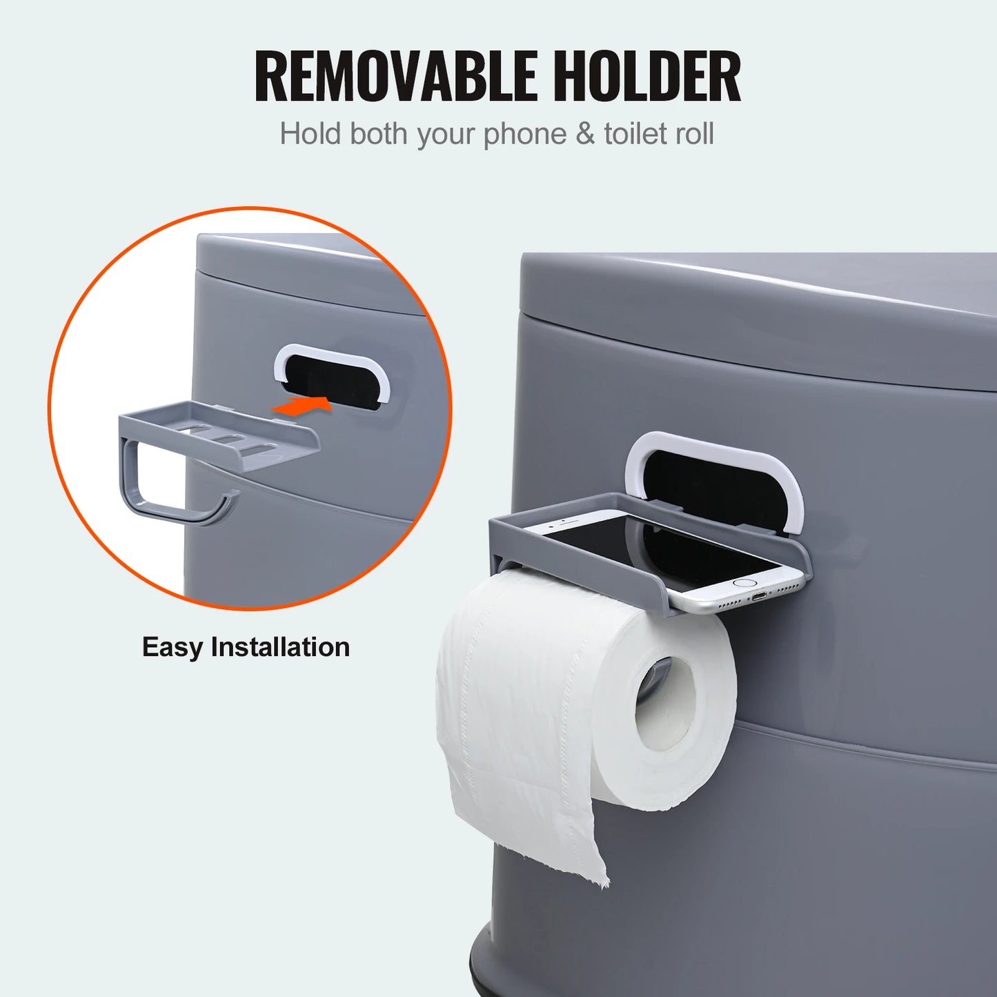 SucceBuy Portable Toilet for Camping Porta Potty with 1.3G Detachable Inner Bucket Travel Toilet for Outdoor Camping Travel