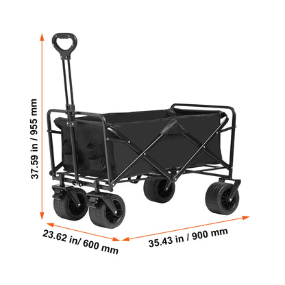 SucceBuy Collapsible Folding Wagon Beach Wagon Cart