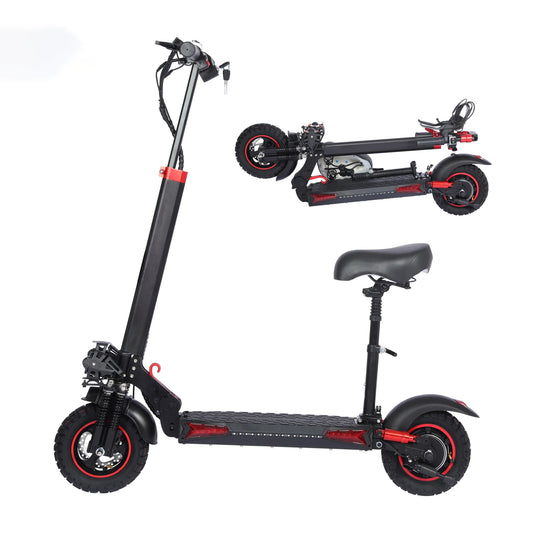 1200/800W Off-road Electric Scooter with Seat, Foldable Commuting