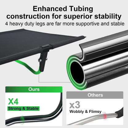 Camping Cot, Ultralight Folding Backpacking Cot, Max Supports 352lbs, Portable Camping cots for Adults, Camping Bed for Camping,